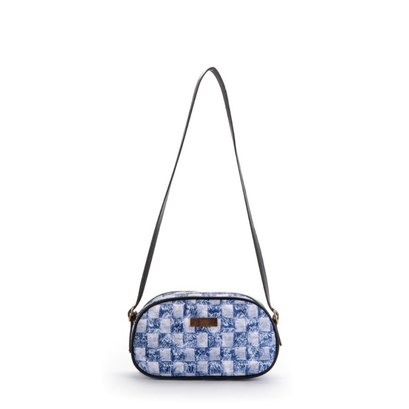 Denim blue casual all-match small square bag