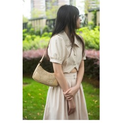 Vintage straw underarm bag