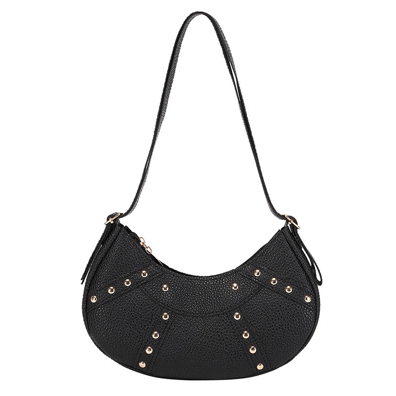 Litchi pattern shoulder bag