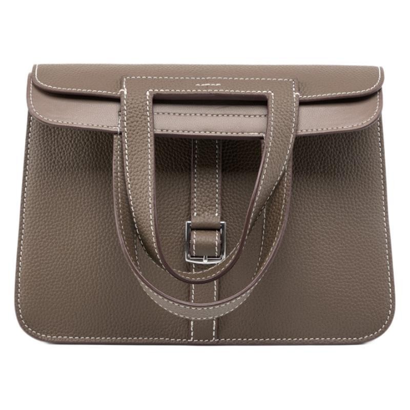 Pure hand-sewn waxed leather women's bag